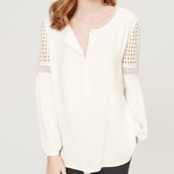 LOFT Tops - SOLD Ann Taylor LOFT Outlet Black Long Sleeve Bl